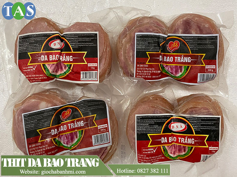 da bao trắng dạng xắt lát