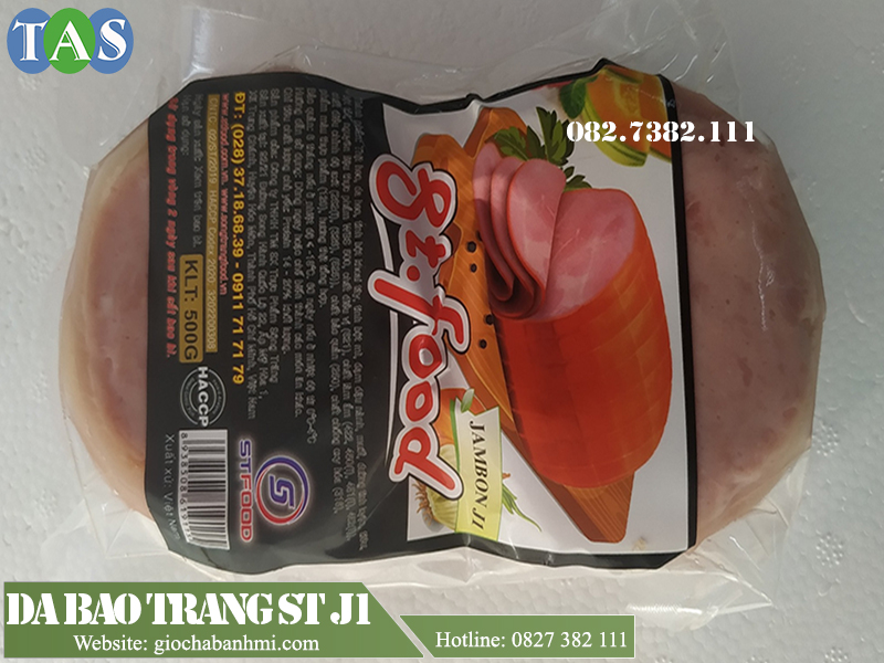 da bao trắng sông trăng loại 1 là loại thịt jambon có lớp da màu trắng bao bọc phía ngoài sản phẩm