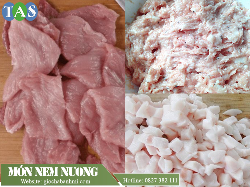 nguyên liệu làm món nem nướng đều là các nguyên liệu quen thuộc và sẵn có