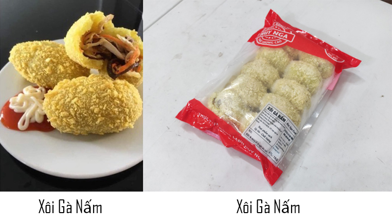 món xôi gà nấm
