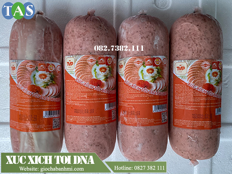 xúc xích tỏi tân vĩnh phát dạng nguyên khối